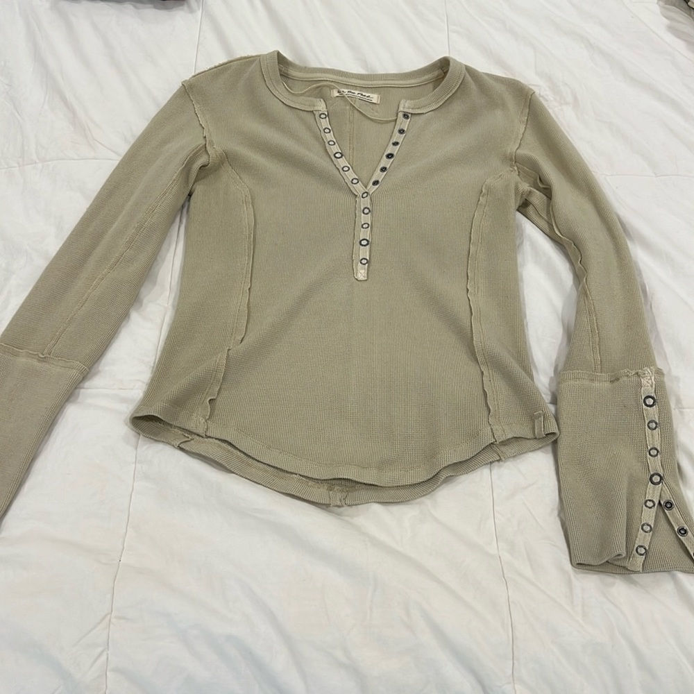 Long sleeve waffle tee